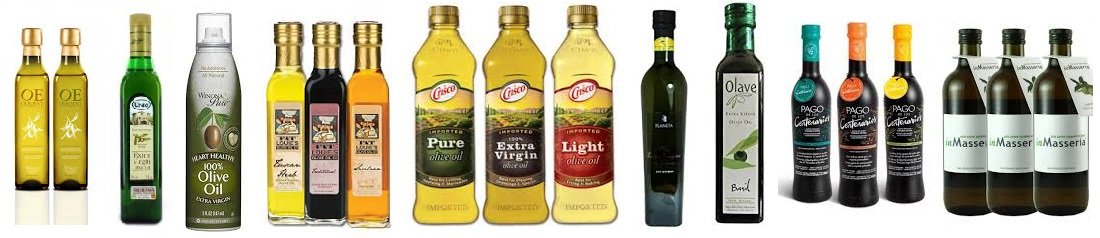 olive oil in different packing